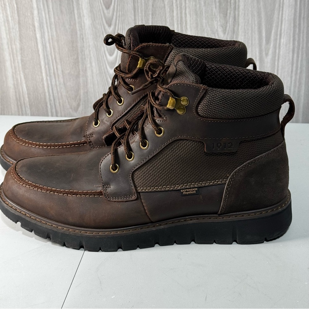 Nunn Bush 1912 Karnak Moc Toe‎ Lace Up Brown Leather Boot Men's 11 Water Resist
